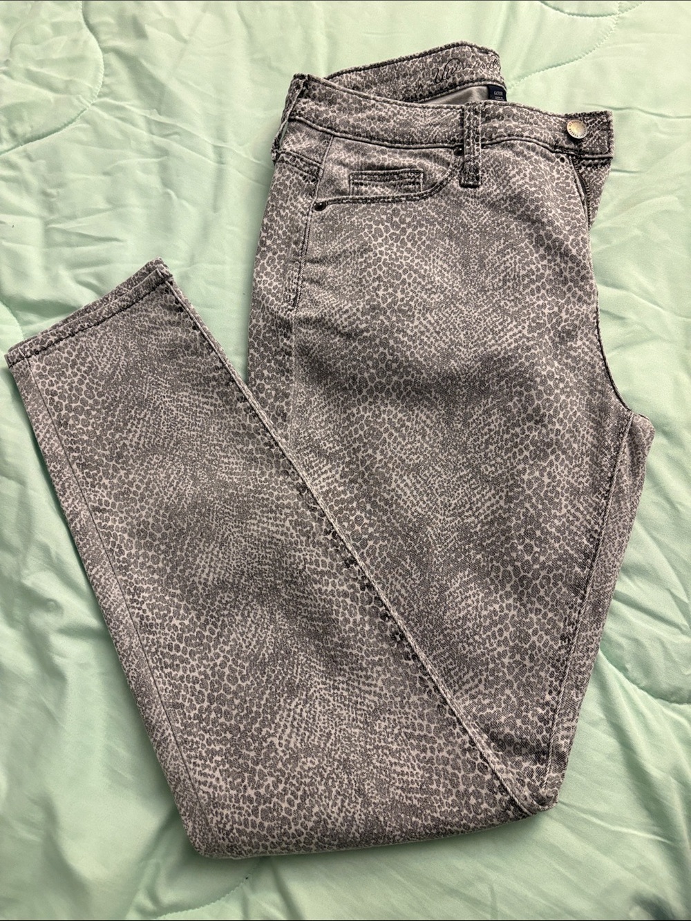 Universal Thread Gray Snake-Print Skinny Jeans